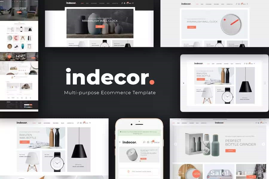 INDECOR – CLEAN & MINIMAL OPENCART THEME